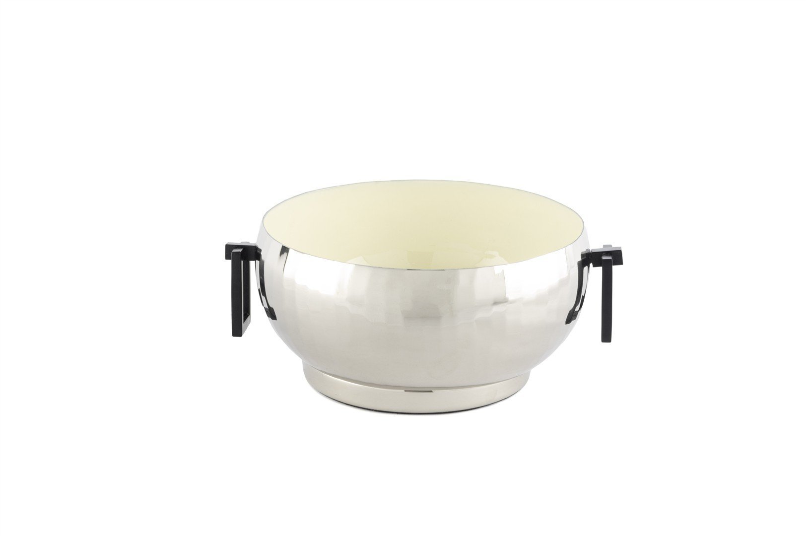 Sİlver Mat Siyah Kulplu Dek Kase 24x20cm