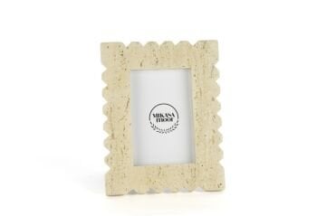 Krem Mermer Çerçeve 23x18cm