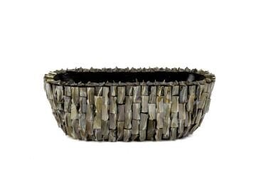 Sedef Taşlı Saksı 47x18x18cm