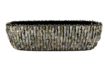 Sedef Taşlı Saksı 69x19x20cm