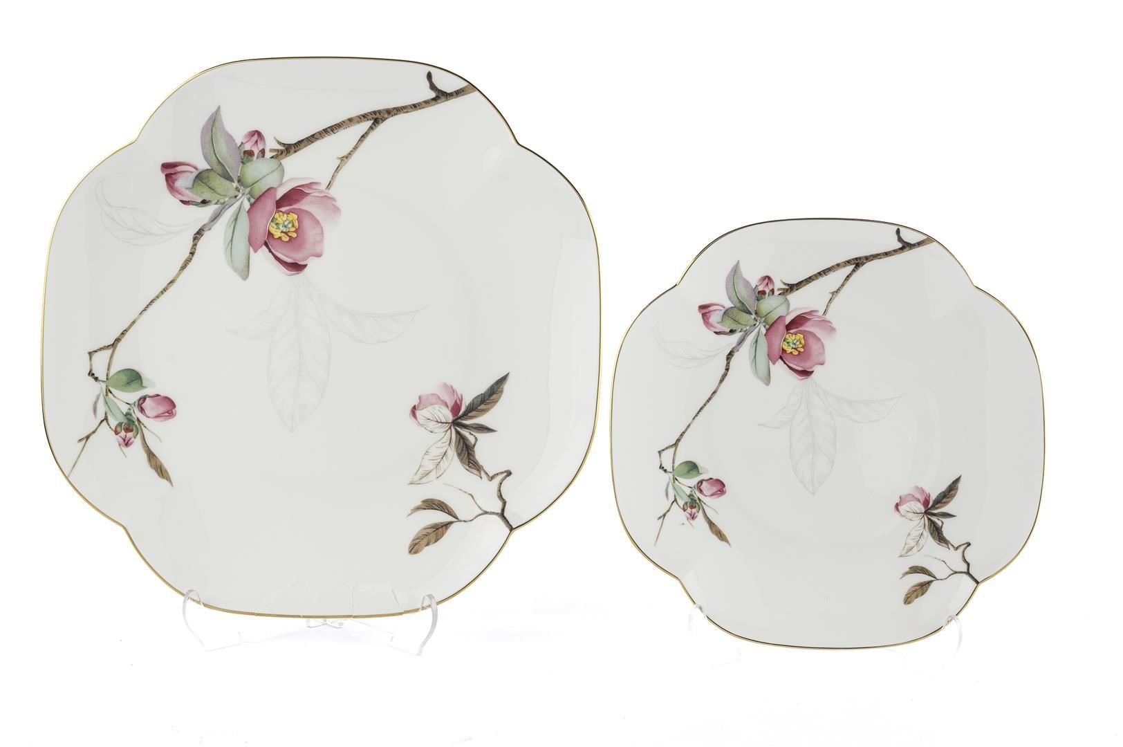 Peachy 4 Parça Set 2li Pasta 19cm ve 2li Servis Tabağı 25cm