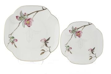 Peachy 4 Parça Set 2li Pasta 19cm ve 2li Servis Tabağı 25cm