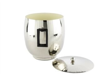 Silver Mat Siyah Kulplu Çöp Kutusu 25x26cm