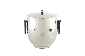 Silver Mat Siyah Kulplu Çöp Kutusu 25x26cm