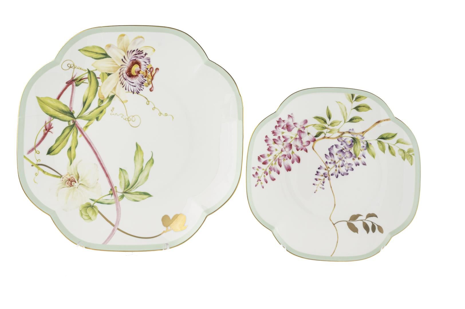 Happily 4 Parça 2li Pasta Tabağı 19cm ve 2li Servis Tabağı 25cm