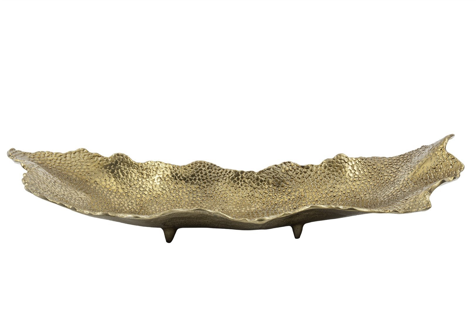 Antik Bronz Dövme Dek Tabak 61x19x12cm