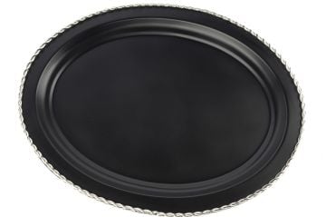 Siyah Oval Tepsi 46x35cm