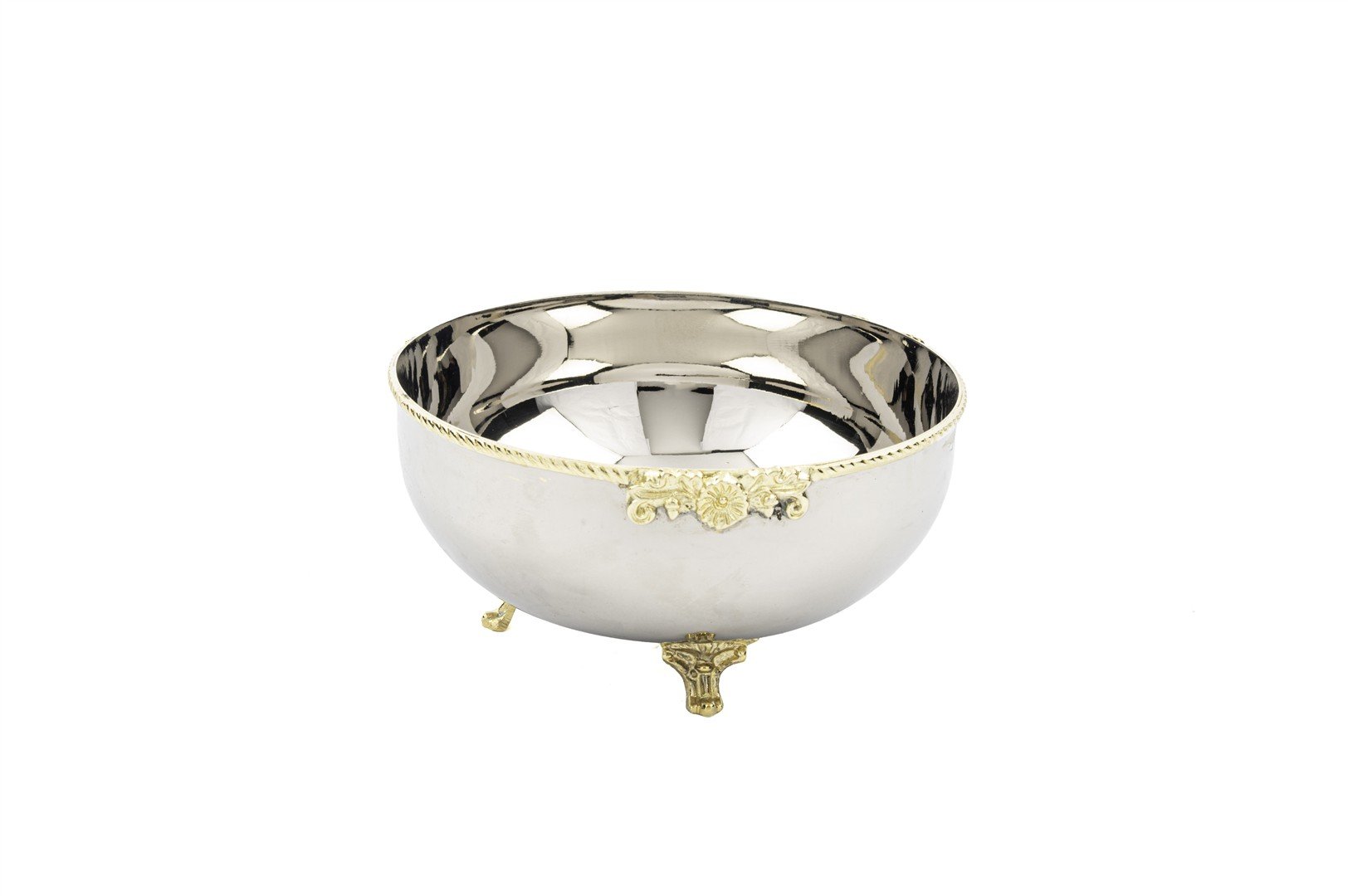 Gümüş Gold Ayaklı Kase 17x9cm