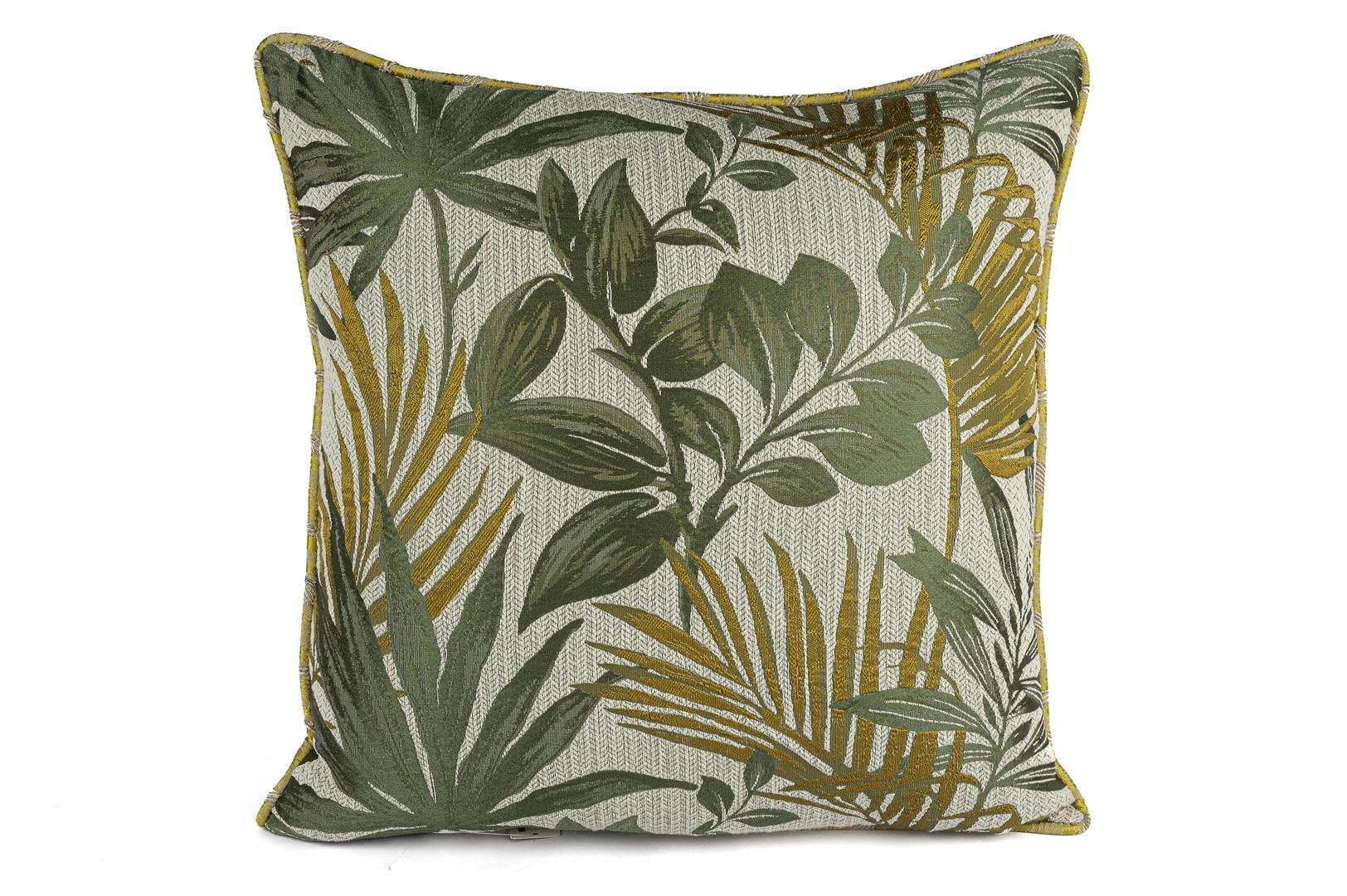 Olive Yeşil Yapraklı Yastık Kırlent 50cm