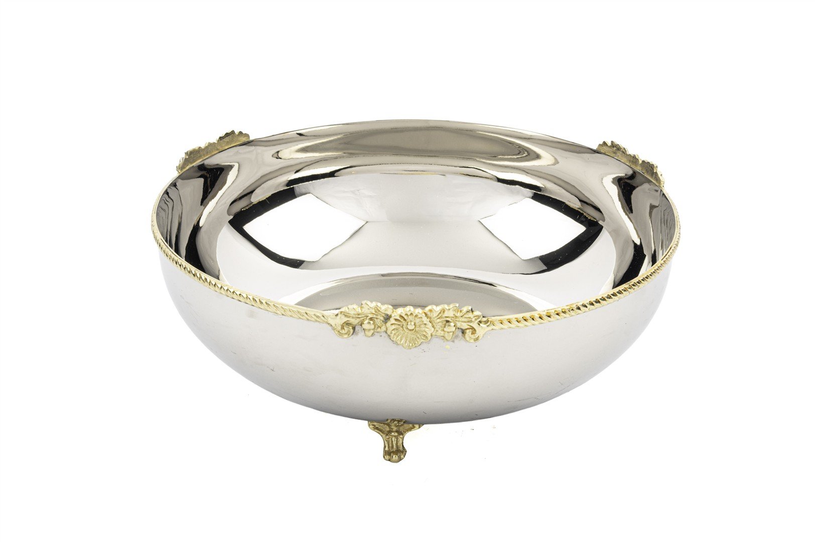 Gümüş Gold Ayaklı Kase 26x11cm