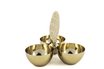 Apollyon Gold Metal 3lü Çerezlik 20x17 cm