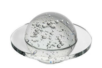 Clear Yuvarlak Cam Obje 17x10cm