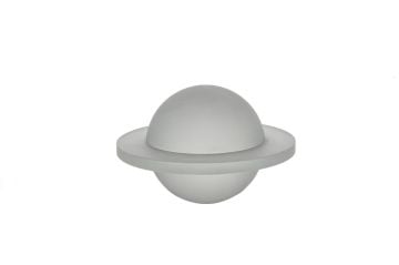 Clear Frosted Yuvarlak Cam Obje 13x9cm