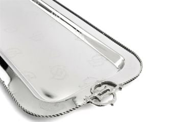 Darly Gümüş Metal Dik Tepsi 60x21cm