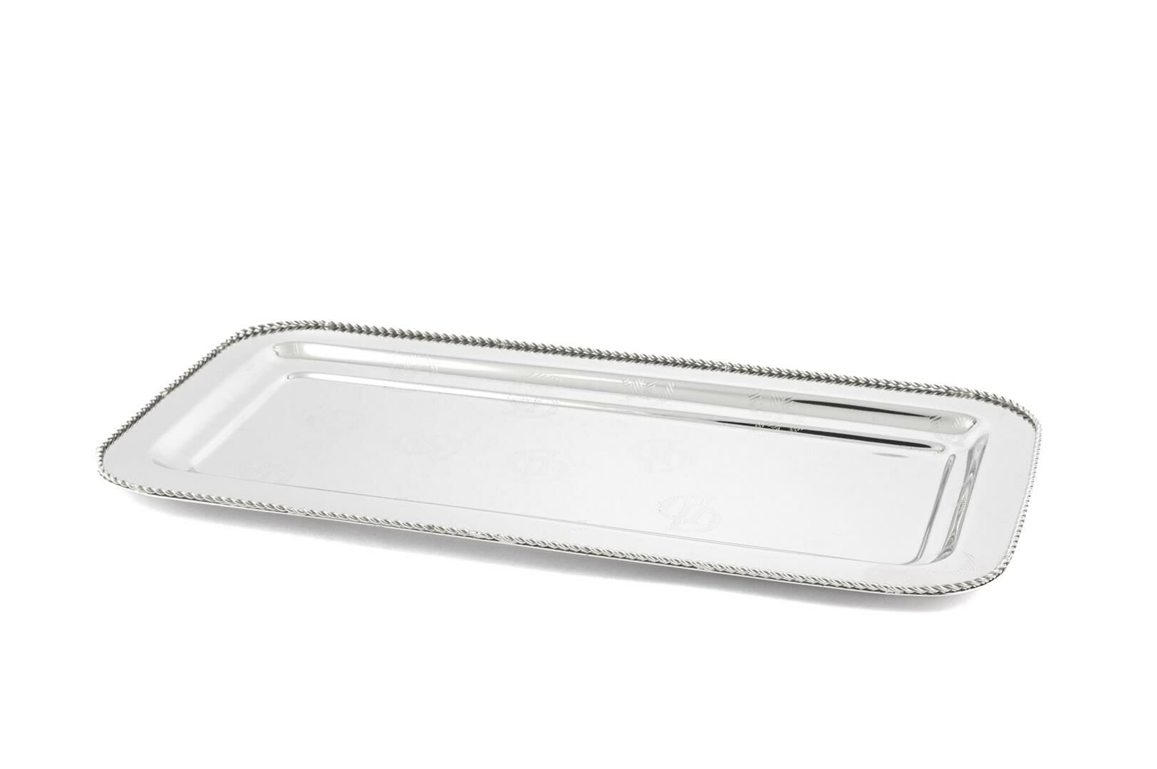 Darly Gümüş Metal Dik Tepsi 38x18cm