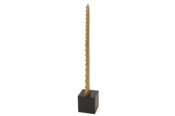 Siyah Standlı Gold Ahşap Obje 12x10x60cm