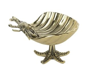 Gold Marine Dekorlu Ayaklı Kase 27x26x15cm