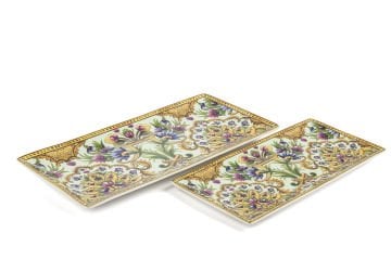 The Florentine 2li Sunum Tabağı 25x13cm 31x16cm