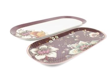 Magenta 2li Oval Servis Tabağı 20x43 16x34cm