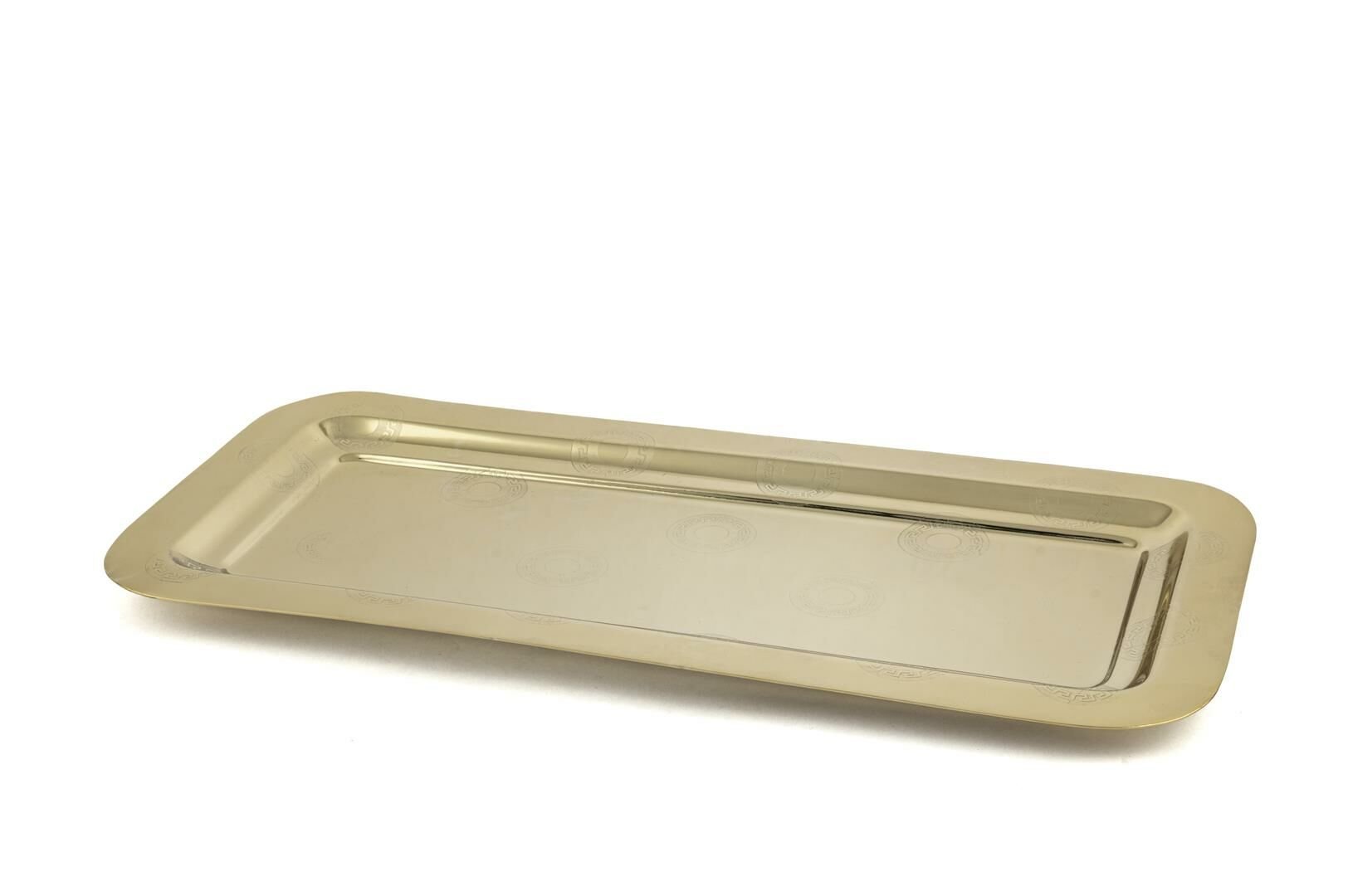Apollyon Gold Metal Dik Kare Tepsi 38x18cm