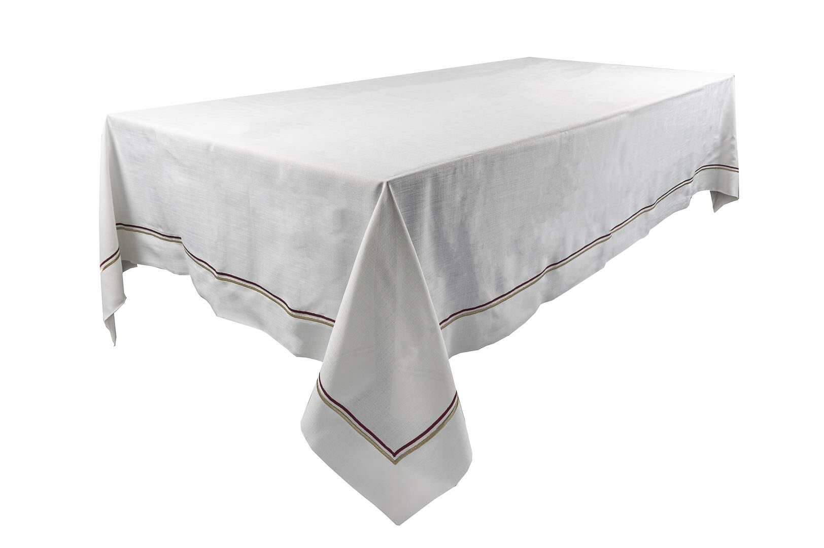 Celine Bordo Altın 180x280 Masa Örtüsü