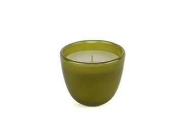 Yeşil Cam Mum Bergamot 11x9cm