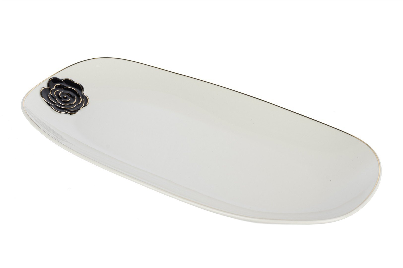 Rosaria Beyaz Oval Tabak 36x18cm