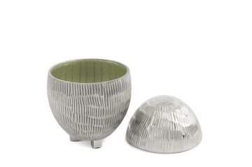 Saige Gümüş Yeşil Egg Kutu 12x18cm