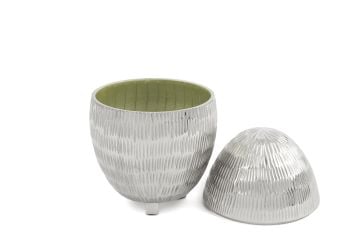 Saige Gümüş Yeşil Egg Kutu 13x20cm