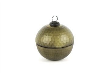 Green Gold Kapaklı Cam Mum Bergamot 12x13cm