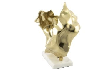 Gold Beyaz Kaideli Dekoratif Obje 32x23x35cm