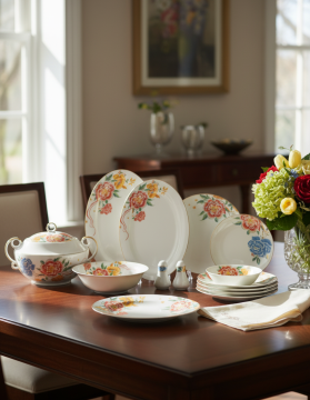 Golden Petal 56 Parça Yemek Takımı