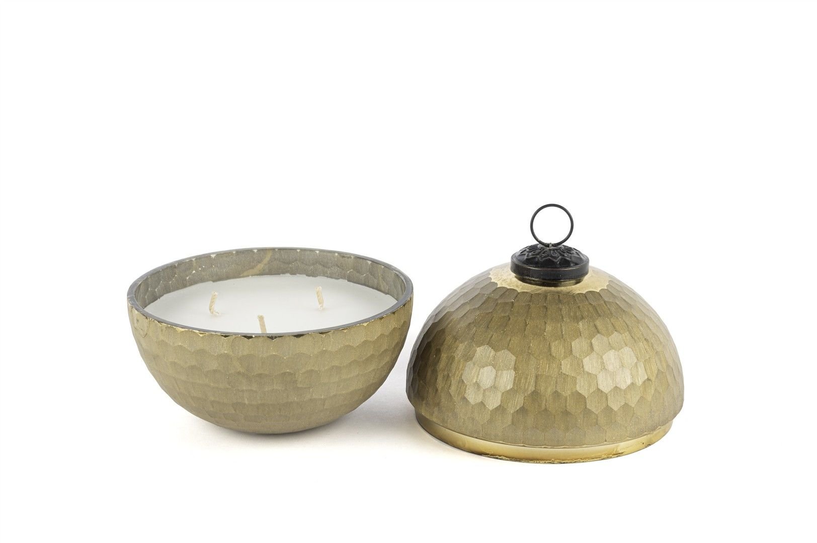 Gold Kapaklı Cam Mum Espresso Martini 12x13cm