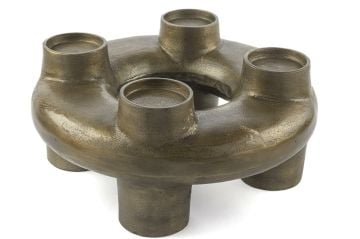 Antik Gold 4lü Mumluk 36x17cm