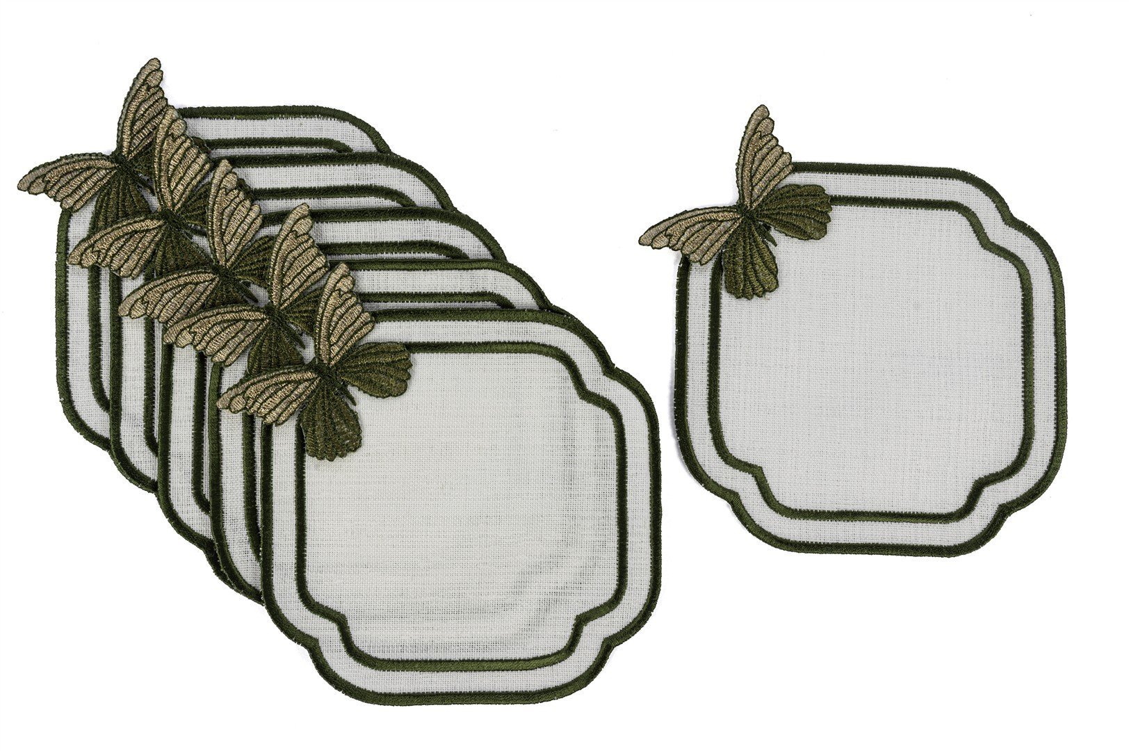 Nicole Yeşil 6lı Bardak Altlığı