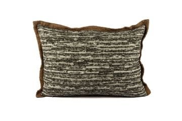 Rhea Kahve Turuncu Fitilli Yastık Kırlent 35x50