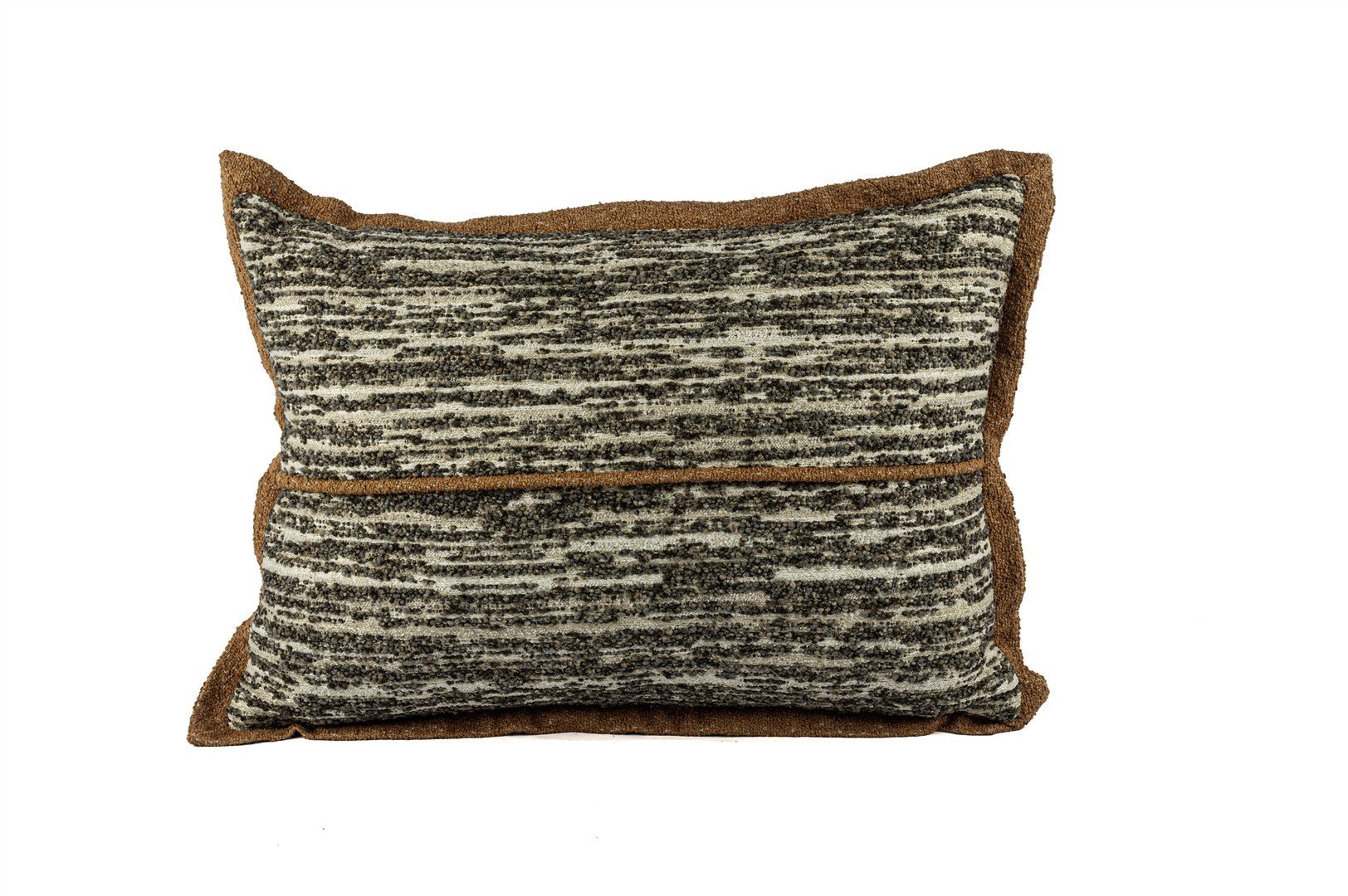 Rhea Kahve Turuncu Fitilli Yastık Kırlent 35x50