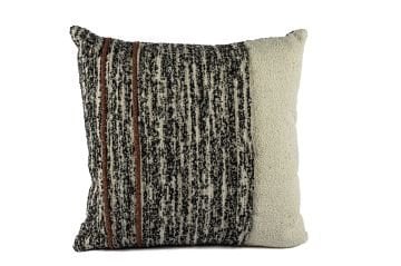 Rhea Siyah Krem Kontrastlı Yastık Kırlent 50x50