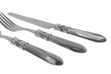 BUGATTİ Gri Gümüş 75 Parça Çatal Kaşık Bıçak Seti