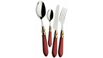BUGATTİ Bordo Gold 75 Parça Çatal Kaşık Bıçak Seti