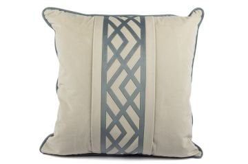 Amira Mavi Bordürlü 55x55 Yastık Kırlent