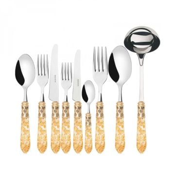 BUGATTİ Gold Pullu 75 Parça Çatal Kaşık Bıçak Seti