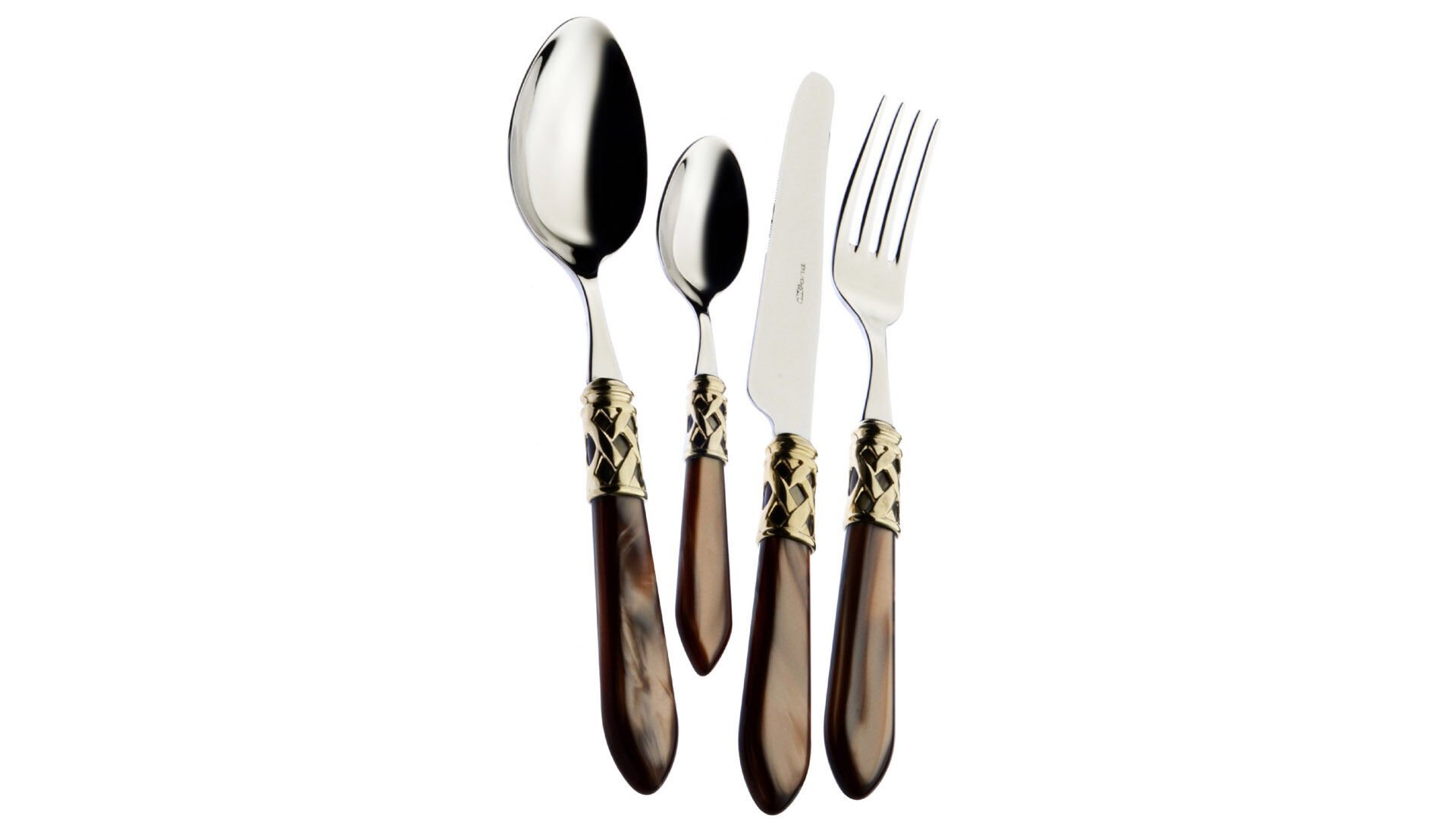 BUGATTİ Oniks Gold 75 Parça Çatal Kaşık Bıçak Seti