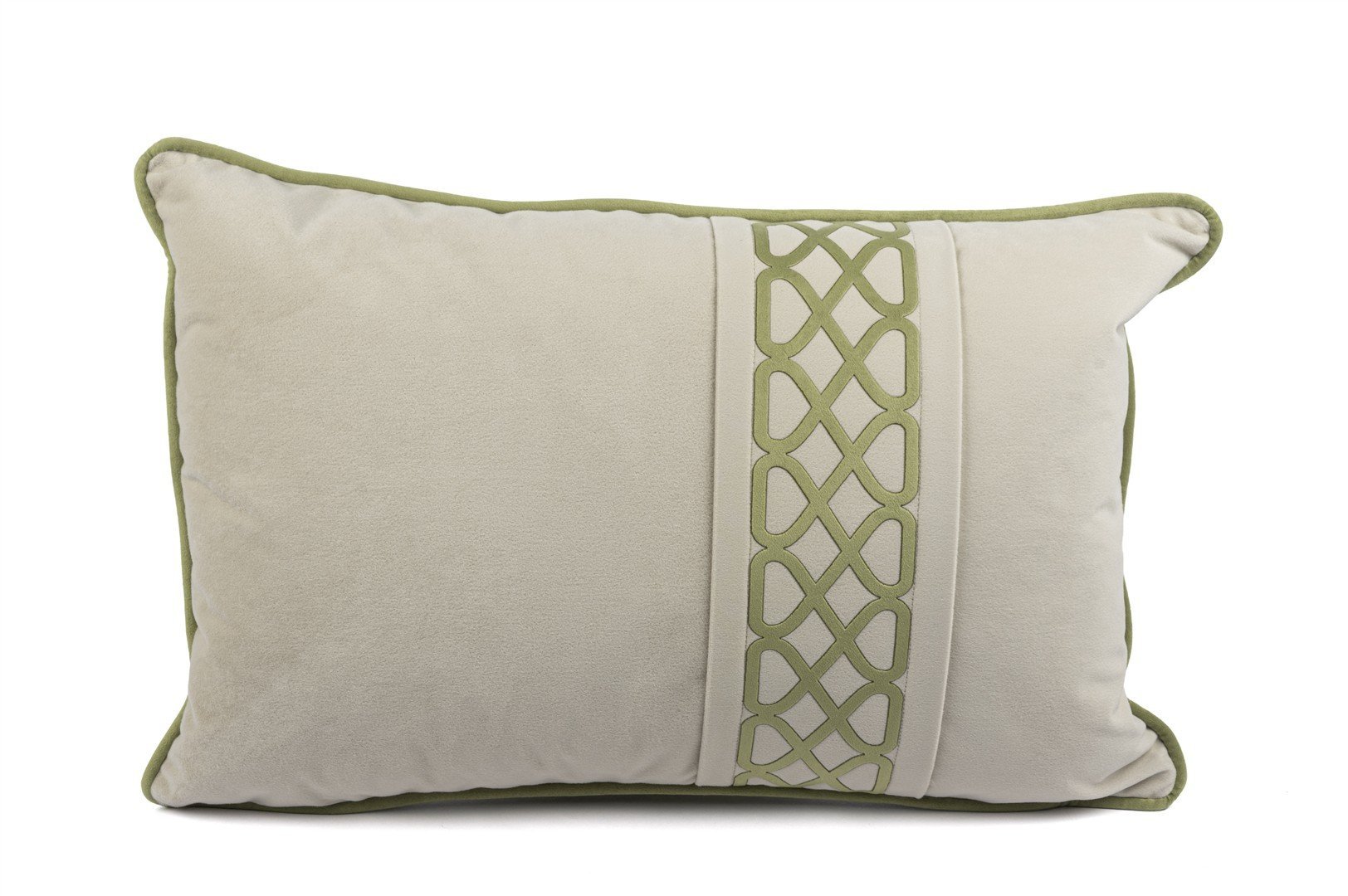 Amira Yeşil Bordürlü 40x60 Yastık Kırlent