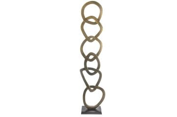 Antik Gold Halka Dekor Obje 26x13x122cm