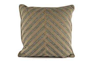 Love Bej Gri Çizgili 50x50 Yastık Kırlent