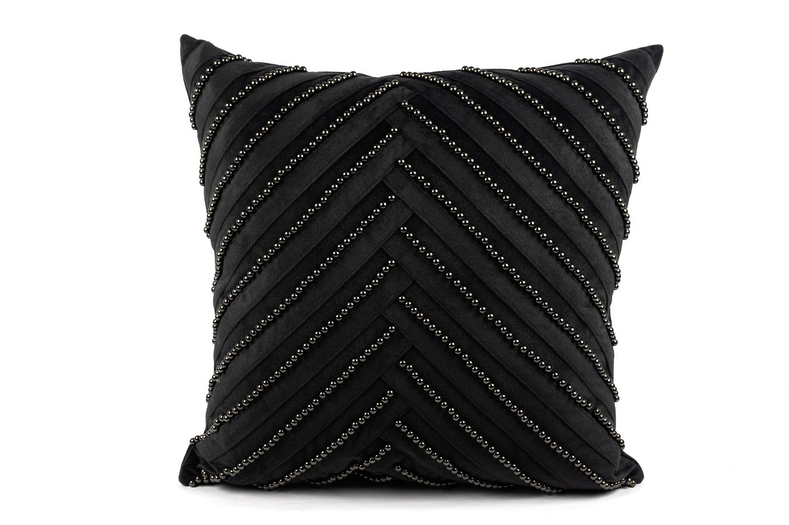 Gri Kadife İncili 50x50 Yastık Kırlent