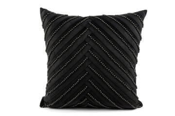 Gri Kadife İncili 50x50 Yastık Kırlent