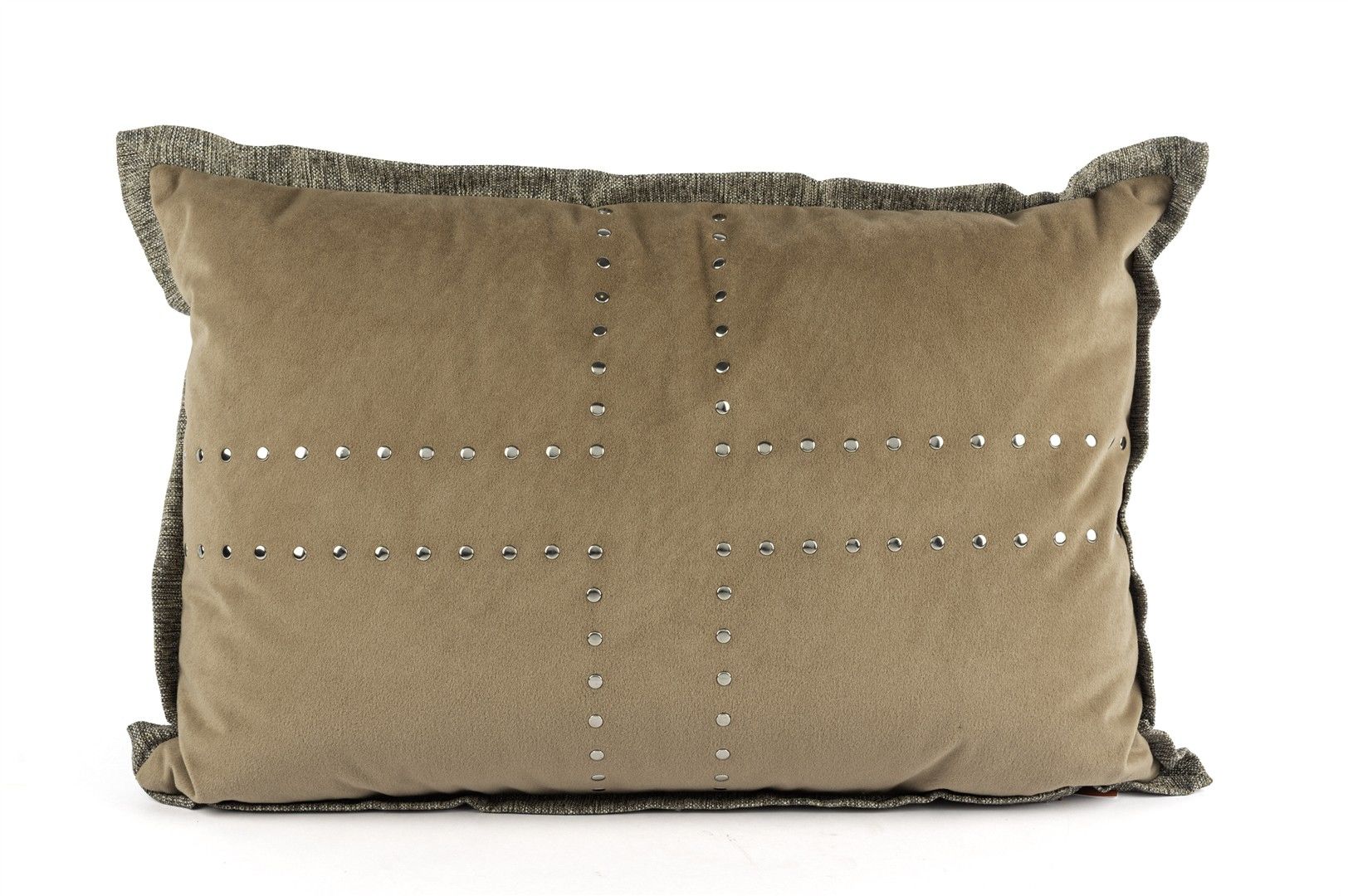 Love Bej Gri Zımbalı 40x60 Yastık Kırlent