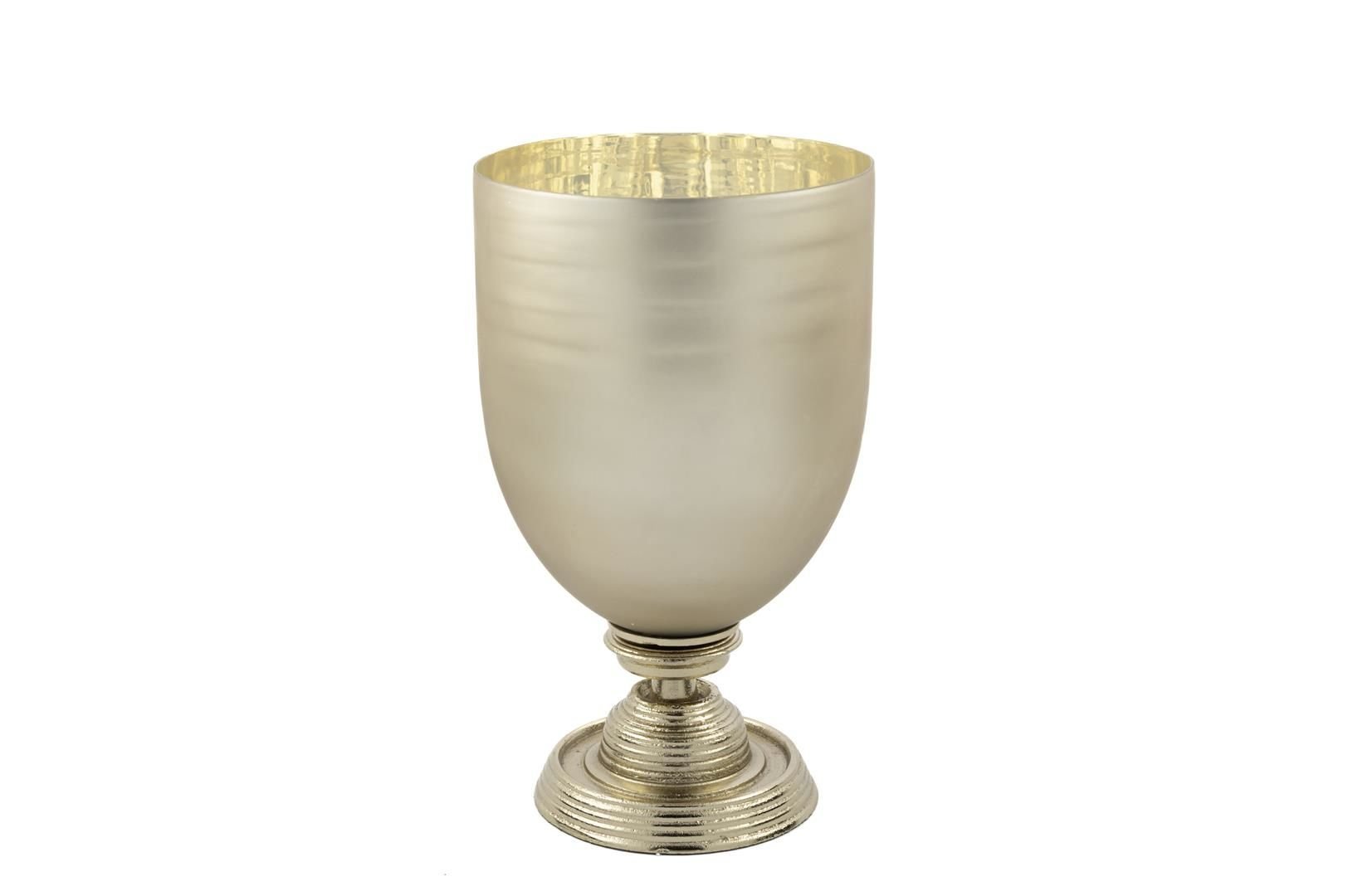 Ashey Gold Ayaklı Cam Vazo 23x39cm